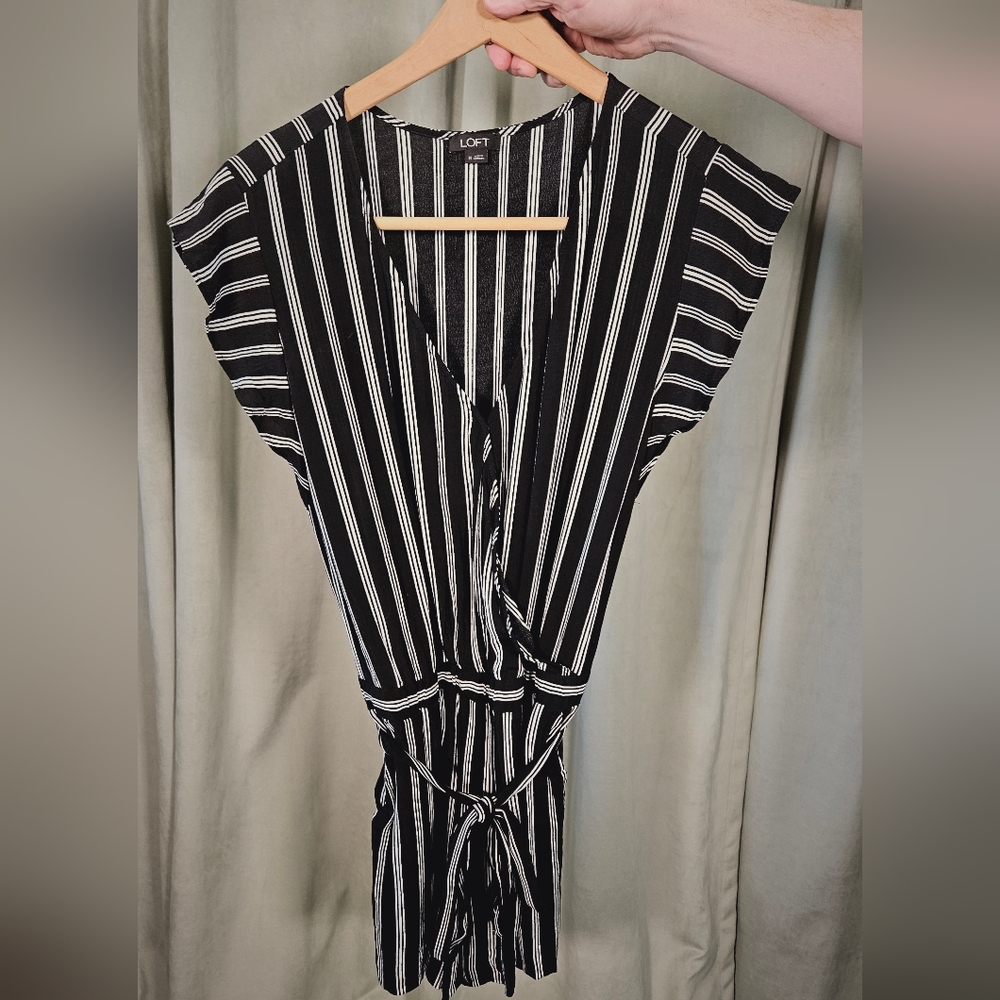 Black & White striped Loft romper